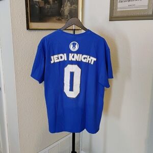 KC Royals MLB Star Wars Adult XL Jedi Knight Baseball Blue Mens Tee Shirt